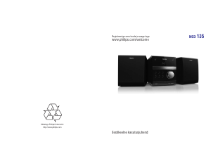 Kasutusjuhend Philips MCD135 Stereokomplekt
