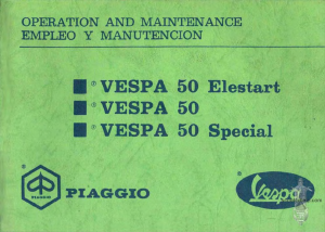 Manual Vespa 50 Elestart Scooter