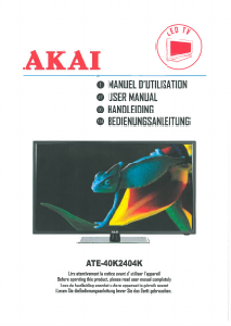 Mode d’emploi Akai ATE-40K2404K Téléviseur LED