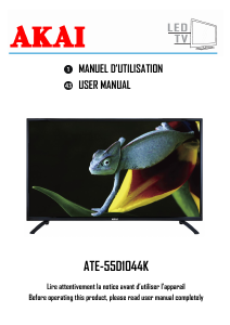 Manual Akai ATE-55D1044K LED Television