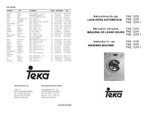 Manual de uso Teka TKE 1270 Lavadora