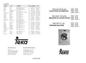 Manual Teka TKX 1270 Washing Machine