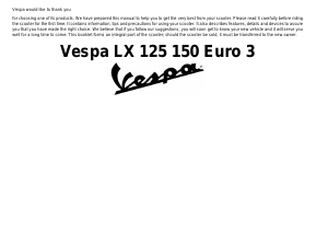 Handleiding Vespa LX 125 150 Euro 3 Scooter