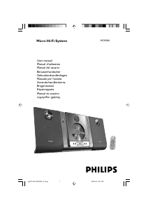 Bruksanvisning Philips MCM240 Stereoanläggning