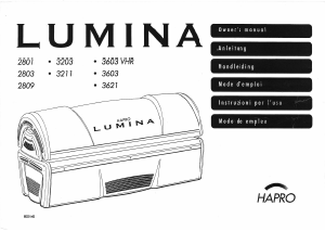 Manual Hapro Lumina 2801 Sunbed