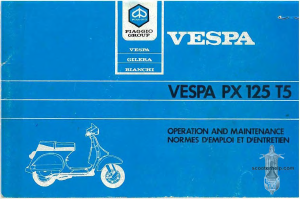 Handleiding Vespa PX 125 T5 Scooter