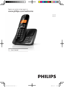 Manual Philips CD1701B Wireless Phone