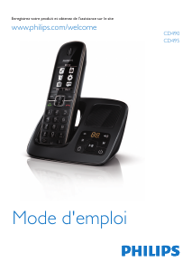 Mode d’emploi Philips CD4951B Téléphone sans fil