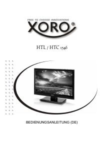Bedienungsanleitung Xoro HTL 1546 LCD fernseher