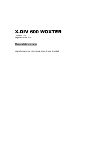 Manual de uso Woxter X-Div 600 Reproductor DVD