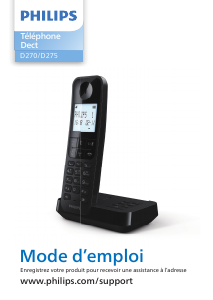 Mode d’emploi Philips D2701W Téléphone sans fil
