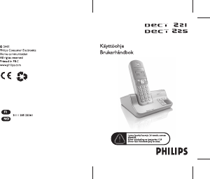 Käyttöohje Philips DECT2213S Langaton puhelin