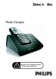 Mode d’emploi Philips DECT3112B Téléphone sans fil