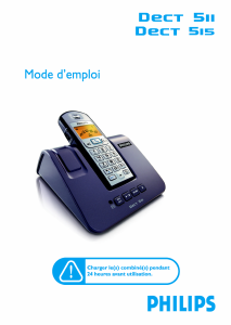 Mode d’emploi Philips DECT5113S Téléphone sans fil