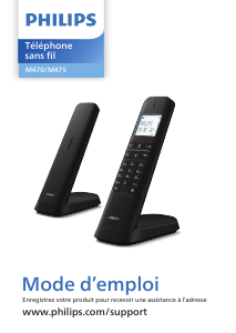 Mode d’emploi Philips M4701W Téléphone sans fil