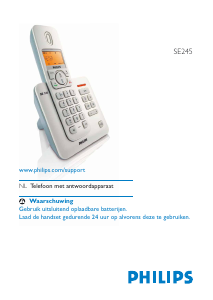 Handleiding Philips SE245 Draadloze telefoon