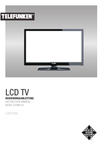 Mode d’emploi Telefunken L22F135A3 Téléviseur LCD