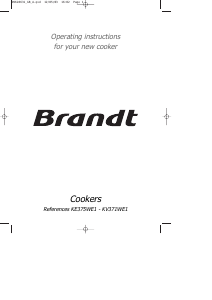 Manual Brandt KE375WE1 Range