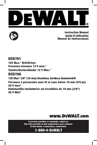 Manual DeWalt DCD706B Drill-Driver