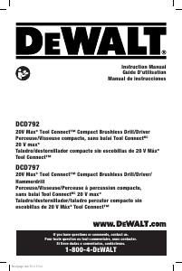 Manual de uso DeWalt DCD792D2 Atornillador taladrador
