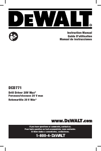 Handleiding DeWalt DCD771C2 Schroef-boormachine