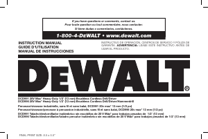 Manual DeWalt DCD996P2 Drill-Driver