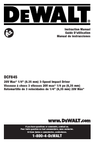 Manual de uso DeWalt DCF845B Llave de impacto