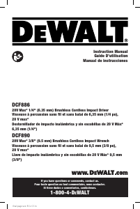 Mode d’emploi DeWalt DCF890B Visseuse à choc