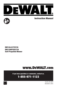 Manual DeWalt DW12A-AVP2R3739 Lawn Mower