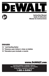 Manual de uso DeWalt DW46RN Clavadora