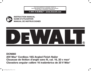 Manual de uso DeWalt DCN660B Clavadora