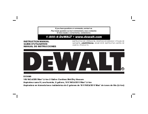 Manual de uso DeWalt DCV580 Aspirador