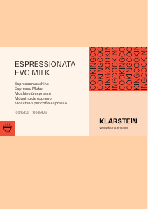 Manual de uso Klarstein 10045426 Espressionata EVO Milk Máquina de café