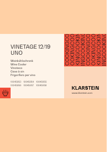 Mode d’emploi Klarstein 10045953 Vinetage Cave à vin