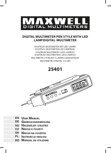 Handleiding Maxwell MX-25401 Multimeter