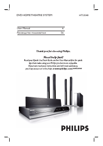 Manual Philips HTS3548 Home Theater System