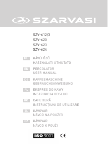 Manuál Szarvasi SZV-620 Kávovar