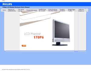 Bruksanvisning Philips 170P6EG LCD skärm