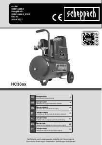 Manual de uso Scheppach HC30ox Compresor