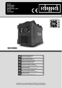 Manual de uso Scheppach SG1600i Generador