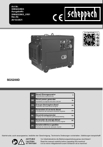 Manual Scheppach SG5200D Gerador