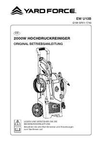 Bedienungsanleitung Yard Force EW U13B Hochdruckreiniger