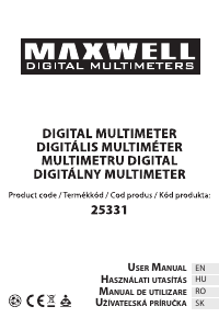 Návod Maxwell MX-25331 Multimeter