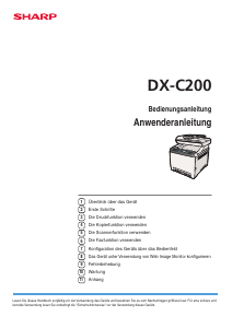Bedienungsanleitung Sharp DX-C200 Multifunktionsdrucker
