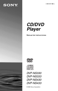 Manual de uso Sony DVP-NS330 Reproductor DVD
