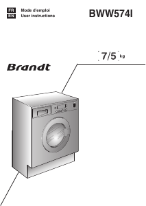 Manual Brandt BWW574I Washer-Dryer