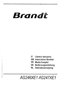 Manuale Brandt AG236WE1 Cappa da cucina