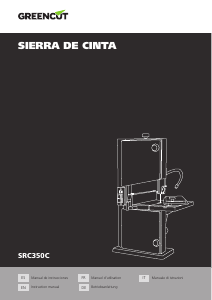 Manual de uso Greencut SRC350C Sierra de cinta