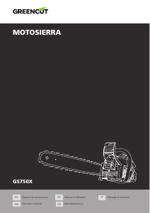 Manuale Greencut GS750X Motosega