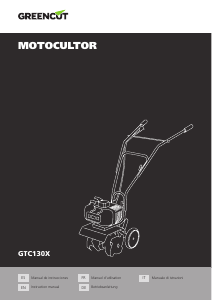 Manual de uso Greencut GTC130X Cultivador